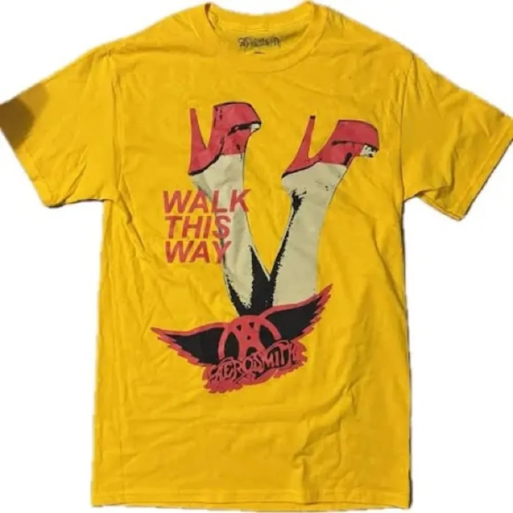 NWOT Aerosmith Walk This Way Red Heels Yellow Women's Medium - Picture 3 of 3